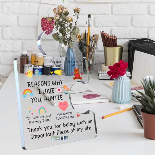 ORUPT W Auntie Gifts Acrylic Puzzle Sign - Thank You Keepsake Decor