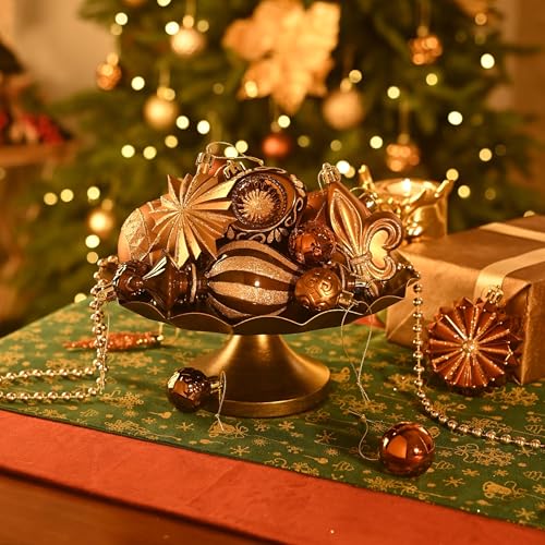 Valery Madelyn Bronze Gold 60ct Christmas Tree Ornaments Set
