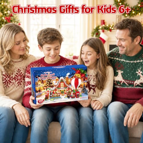 Gingerbread House Advent Calendar 2026 - 24 Building Set for Kids