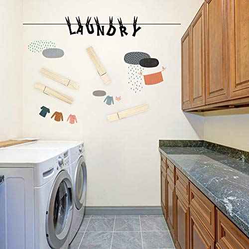 12 Inch Giant Clothespins, Jumbo Wood Clips for DIY Craft, Bathroom or Laundry Room Decoration, 2 PCS