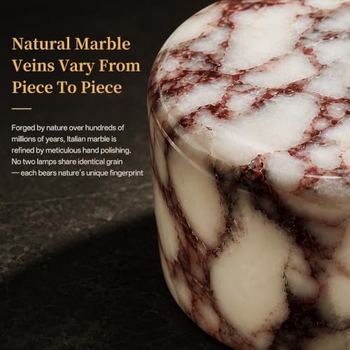 AOPO Calacatta Viola Natural Marble Touch Dimmable Table Lamp Night Light
