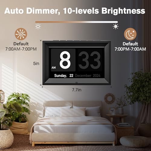 GOLOZA 7'' Digital Dementia Talking Clock - Black, 10 Volume Levels & Reminders
