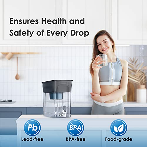 Waterdrop WFD-40L-A Water Filter Dispenser - Alkaline Filtration, Black - Upgraded Alkaline Variation