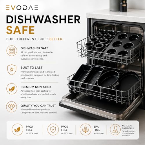 12-Cup Carbon Steel Popover Pans Set of 2 - Nonstick, PFOA & PTFE Free
