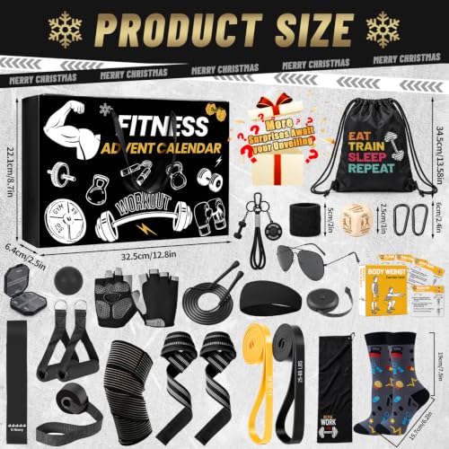 Movinpe 24-Day Fitness Advent Calendar Workout Accessories Gift Set