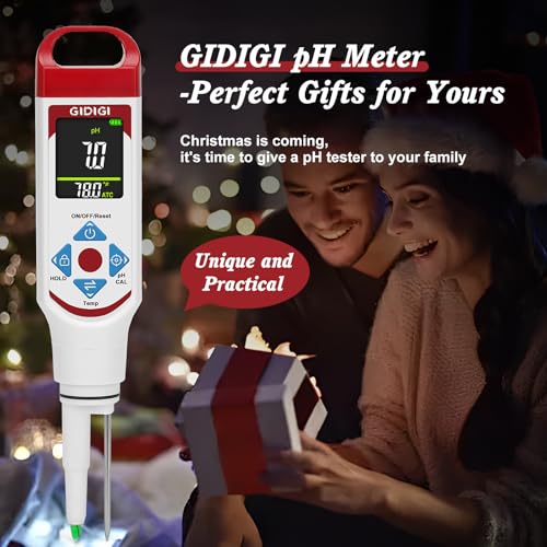 Red Food pH Meter with ATC & Spear Probe for Fermentation & Meat Testing