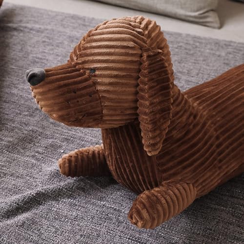 Enhopty 19.6¡± Giant Dachshund Dog Plush Pillow Puppy Wolf Stuffed Animal Plushie Hugging Long Body Throw Sleeping Pillow for Kids Christmas (19.6inch, Dachshund)