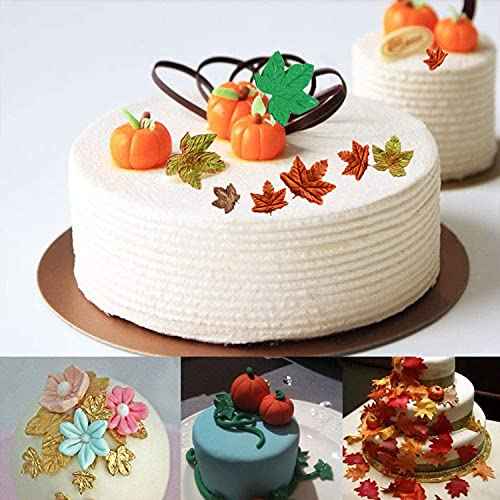 4Pcs Autumn Silicone Pumpkin Mold and Mini Maple Leaves Fall Chocolate Molds for Halloween Thanksgiving Cake Decoration DIY Fondant,Baking,Mini Cake,Clay and Soap¡¦