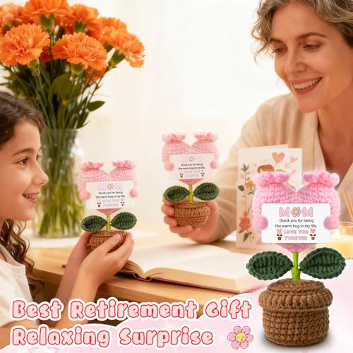 crochet flower gift for mom - from daughter son - Christmas mom gift (Variation: Mom)