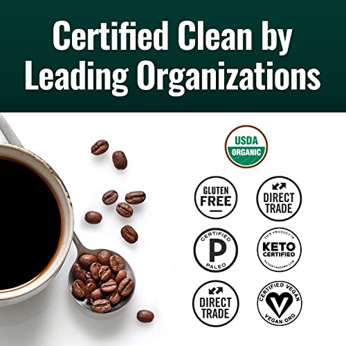 Natural Force Organic Mold-Free Medium Roast Ground Coffee 10 oz - Toxin-Free, Low Acid, High Antioxidant