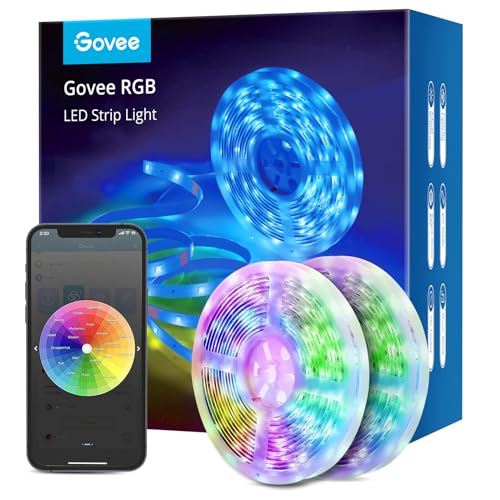 Govee Smart RGB LED Strip Lights 65.6ft Wi-Fi & Voice Control Compatible