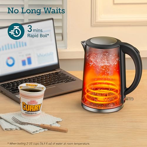 Stainless Steel Electric Kettle 1.5L - Plastic-Free Interior, Double-Wall Design