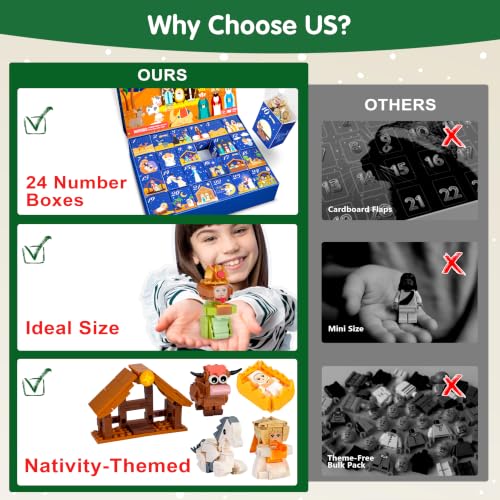EPUMP Nativity Advent Calendar 2026 Kids Building Blocks Countdown Gift