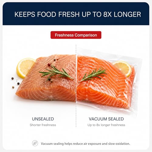 Vacuum Sealer Machine - Compact Automatic Food Preserver for Dry and Wet Foods