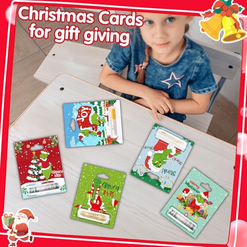 Christmas Money Holder Cards 8 Pack, Christmas Money Holder Ornaments for Gifting Cash, Holiday Gifting Money Cards for Kids, Funny Xmas Cash Gift Ideas, Merry Grinchmas Tree Hanging Ornaments Decor