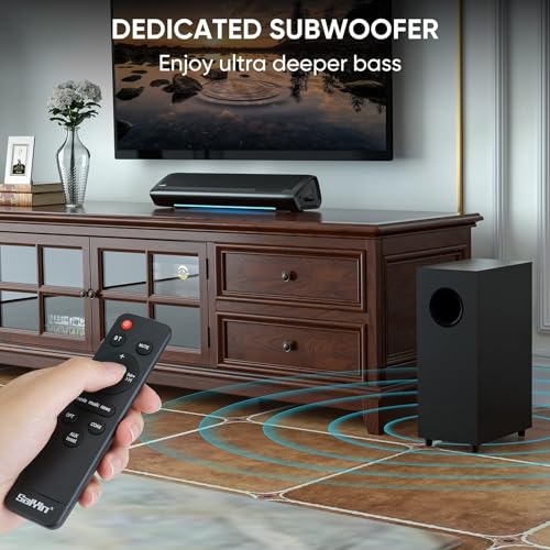 Home Theater Sound Bar with Subwoofer for TV and PC, Surround System
