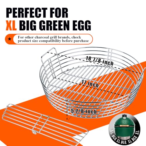 XL Charcoal Ash Basket for Big Green Egg - Heavy-Duty Stainless Steel Grill Accessory