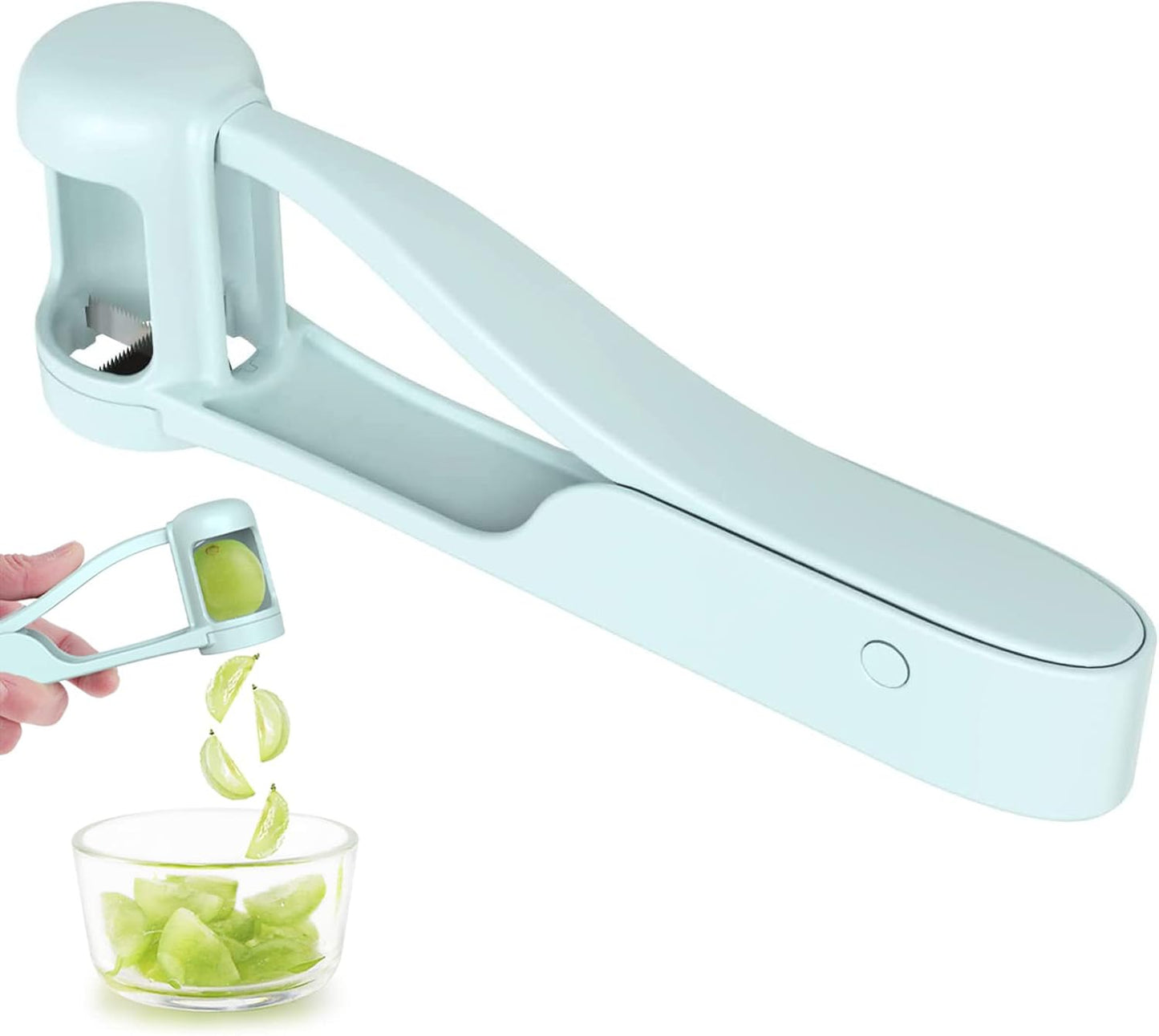WhiteRhino Grape Cutter - Stainless Steel Slicer for Toddlers | Ideal for Grapes, Cherries, and Strawberries