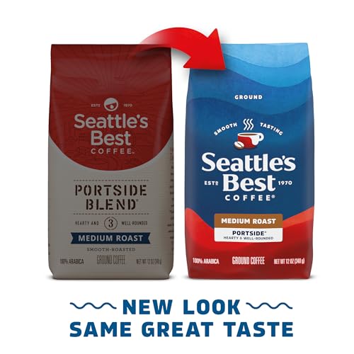 Portside Blend Ground Coffee - Pack of 6, 12oz Bags | Smooth-Roasted Coffee