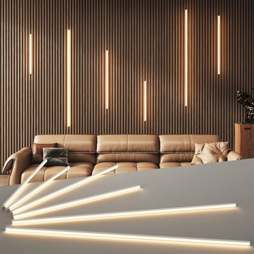 LED Recessed Lighting Kit for Wall Panels 6pcs Slat Lights