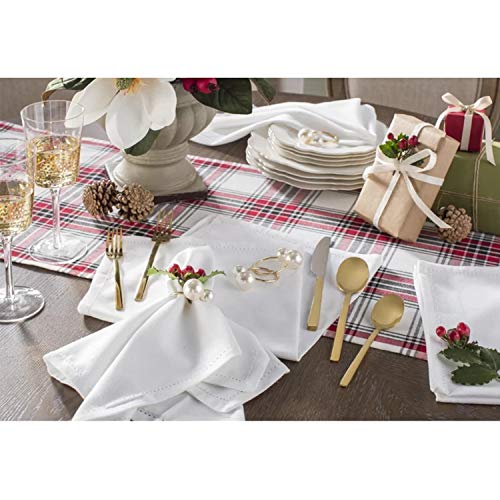 Wonlex Gold Pearl Napkin Rings Set of 12 for Weddings & Holidays