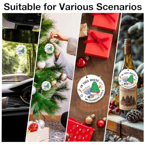 Hanukkah Christmas Ornaments Christmas Chanukah in This House We Celebrate Love Acrylic Ornament Keepsake