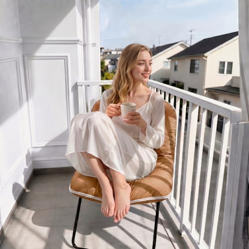 ZonLi Adjustable Floor Chair with Back Support - Brown, Cozy Lounge Seat