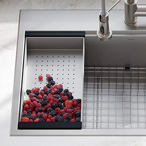 Stainless Steel Workstation Kitchen Sink Colander - 16.75 Inch