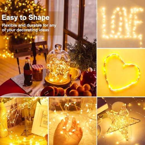 Kolpop 12 Pack Battery Operated Fairy Lights Warm White Twinkle String Lights
