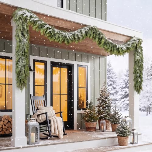 TOWPONICS 9FT Real Touch Cedar Garland - Greenery Christmas Decoration (Variation: 9FT / 1)
