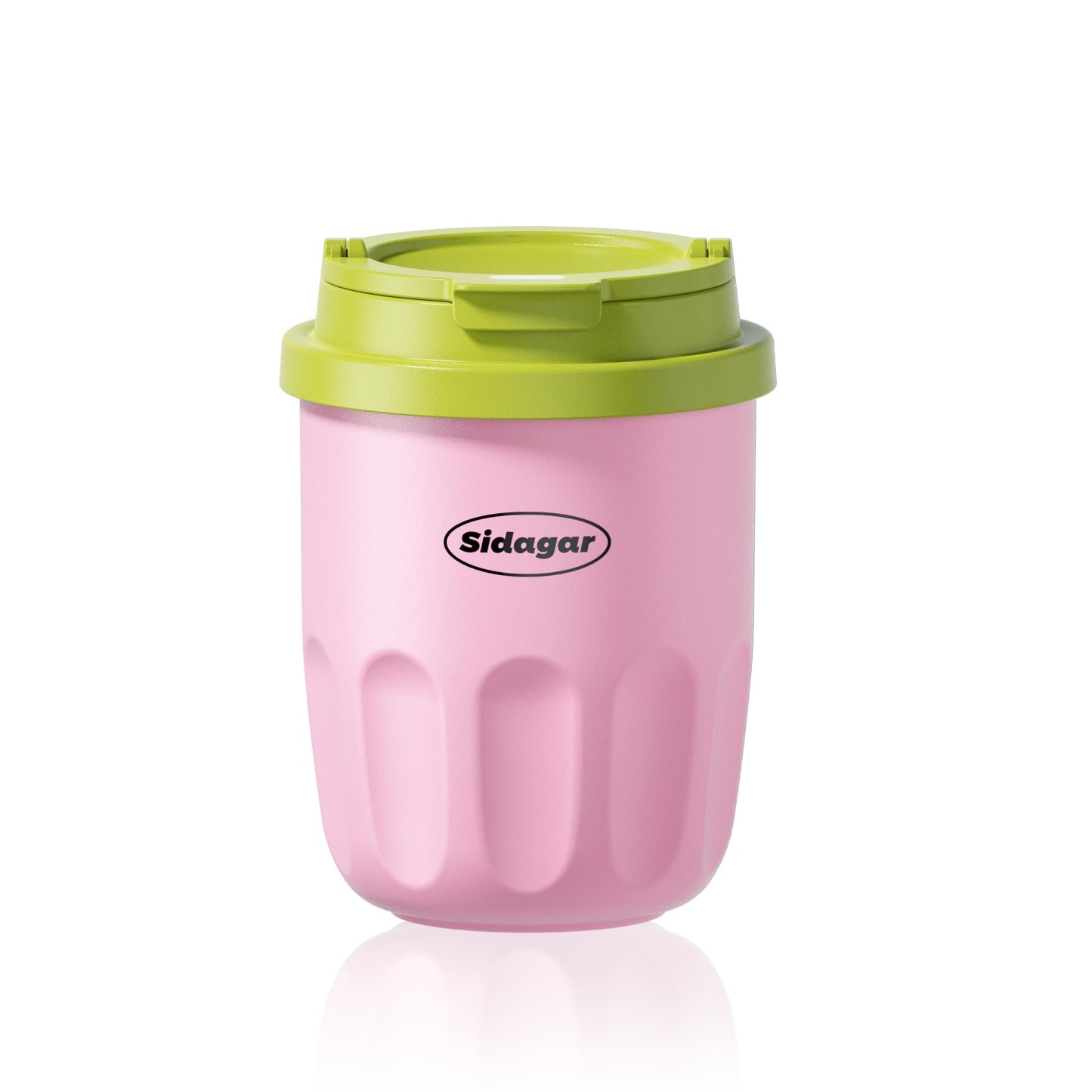 Sidagar Travel Coffee Mug 10 oz Ceramic Lined Tumbler, Double Wall Stainless Steel Coffee Cup with Lid, Vacuum Spill Proof Mini Water Bottle, Insulated Thermal Mug for Home Office,Pink