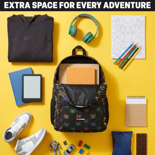 Get Trend Lego Ninjago Boys Backpack 4-Piece Set with Lunch Bag & Water Bottle - Multi