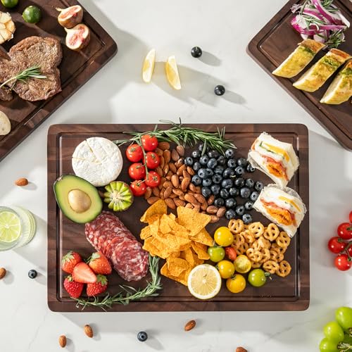 THETCHRY Walnut End Grain Cutting Board Set of 3 - Kitchen Prep & Serving