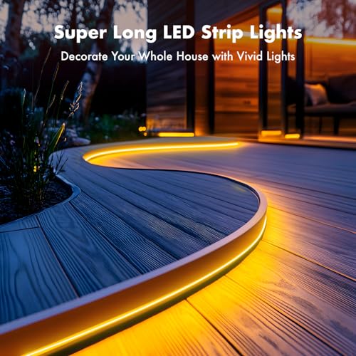 SILFU 50FT RGB Neon Rope Lights Waterproof Flexible LED Strip for Indoor & Outdoor Decor