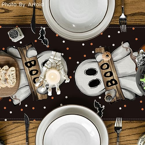 Artoid Mode 13x90 Inch Halloween Table Runner Home Party Decor Black