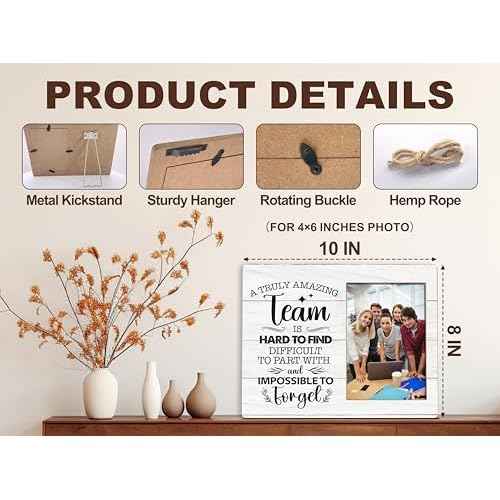 Appreciation Photo Frame, Thank You Gifts For Boss Leader Employee, A Truly Amazing Team Is Hard To Find Picture Frame Gifts For Retirement Christmas Thanksgiving, Team Gifts For Office Decor -51