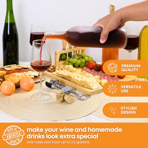 FastRack 750ml Clear Bordeaux Glass Wine Bottles - 48 Pack, W5 Style, No Corks