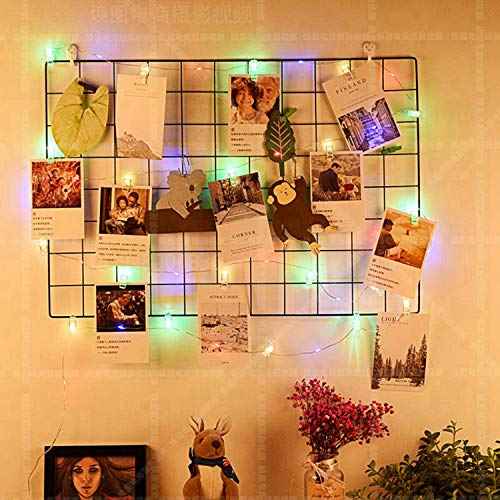JMTGNSEP 50LED 20 Photo Clips String Fairy Lights Battery Powered Decoration for Living Bedroom Indoor Christmas Party Wedding for Photo Picture Hanging Display, Battery Operated (16ft Warm White)