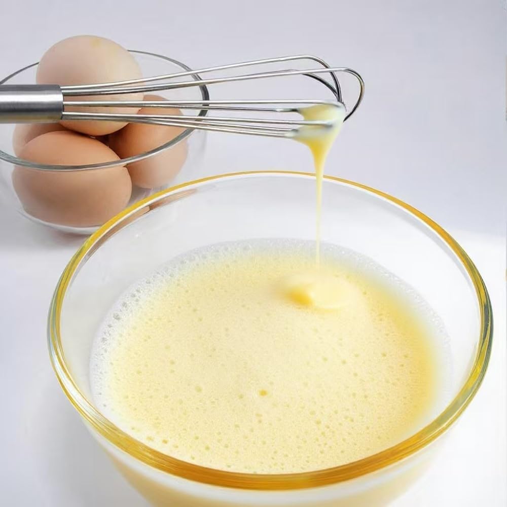 FLYINGSEA Whisks,Small Whisk,Mini Whisk,Stainless Steel Whisks,Cooking and Kitchen Gadget.(1 Pcs)