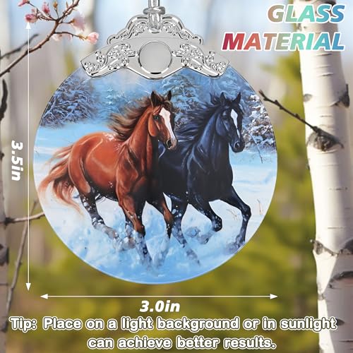 Horse Stained Glass Suncatcher Ornament - Jocidea Christmas Tree Decoration (Variation: Horse)