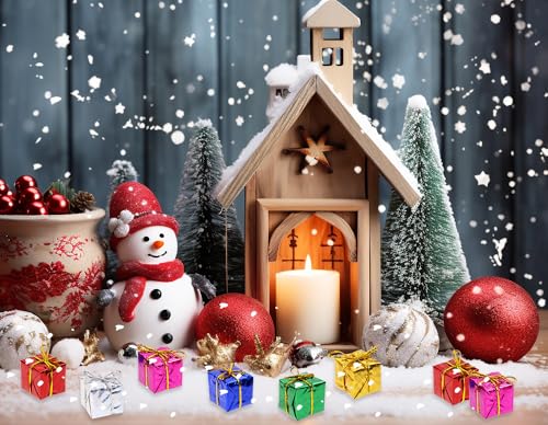 PENTA ANGEL Mixed Color 36-pack Mini Gift Box Ornaments for Christmas Tree 2.5cm
