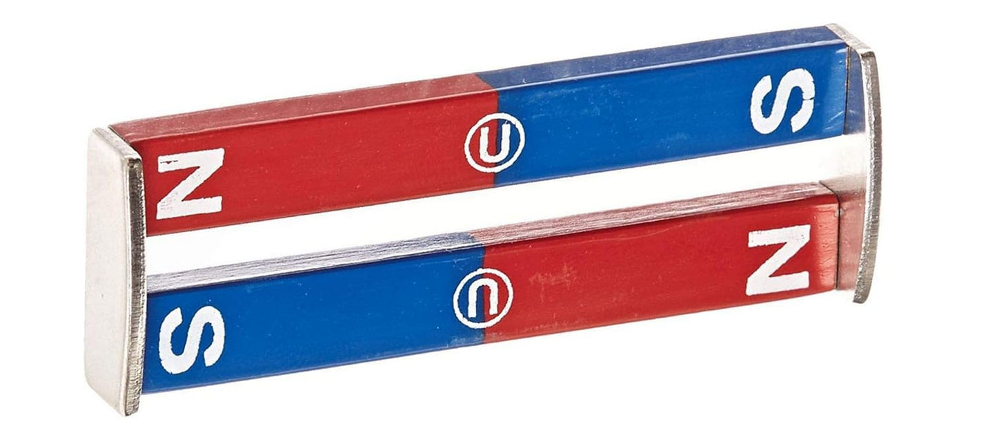 United Scientific™ Alnico Bar Magnet | 3" Long, Pair, Blue/Red, 1/2" Width, 1/4" Thick | Great for Any Classroom or Home