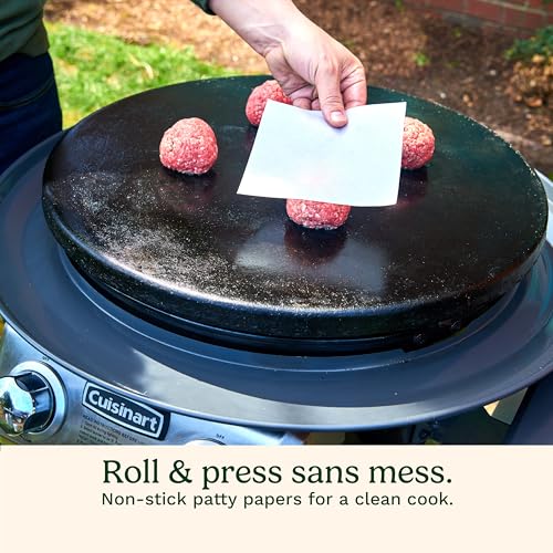 Cuisinart Smashed Burger Kit with Cast Iron Press & Accessories - Round 6"