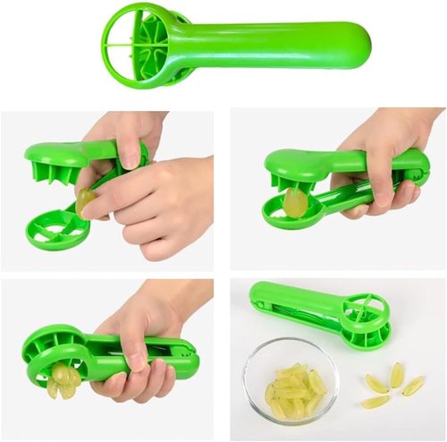 Grape Cutter | Ergonomic Handheld Slicer for Grapes, Cherry Tomatoes & Strawberries - Ideal for Fruit Salads
