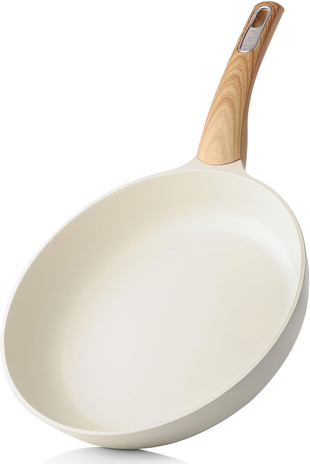 SENSARTE Ceramic Nonstick Frying Pan - Non-Toxic Omelet Skillet | 8/9.5/11/12.5 Inch, Induction Compatible, White