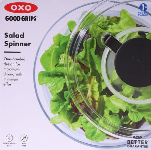 OXO Good Grips Salad Spinner - Efficient Lettuce & Fruit Washer | 6.22 Quart Capacity (Pack of 4)