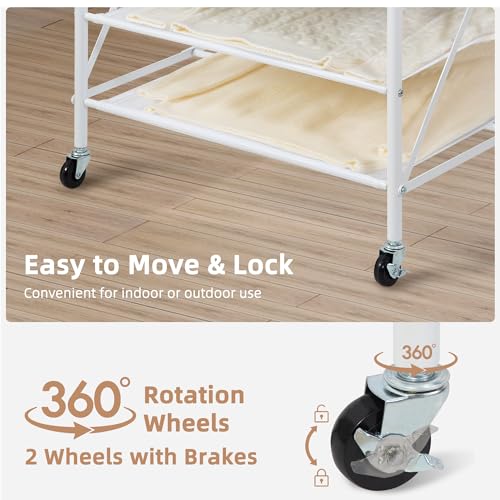 Storage Maniac 5-Tier Mesh Foldable Sweater Drying Rack - Portable Indoor Outdoor Laundry Organizer