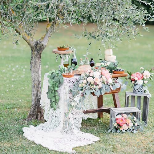 Eucalyptus Garland 84ft & 252ft for Wedding Party Decor - Reusable Faux Greenery