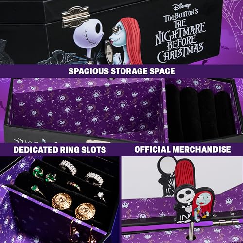 Get Trend Nightmare Before Christmas Musical Jewelry Box – Black Coffin, 9.8x5.9x3.9 in