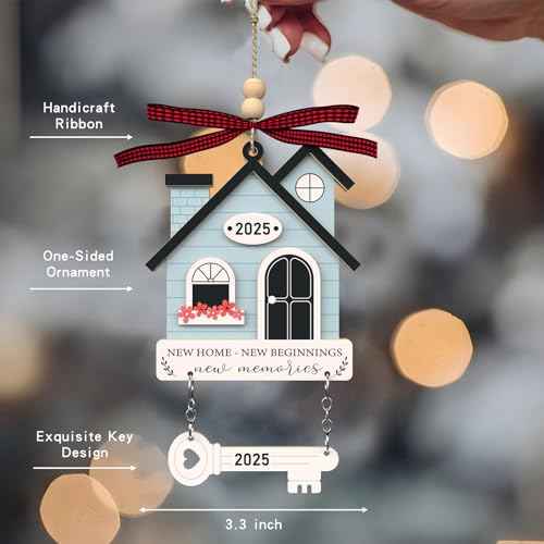 New Home Ornament 2025 - Housewarming Gifts for New House, First New Home Warming Gift Ideas for Couple - House Ornaments for Newhouse Owners Ideas - First Christmas 2025